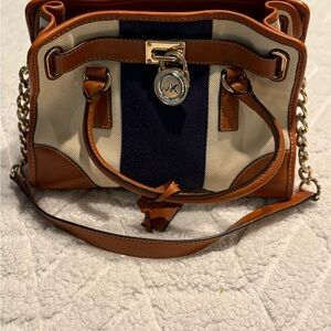 Michael Kors Tan and Cream Tote